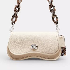 Coach 🆕 wavy dinky coachtopia white leather NEW unused TikTok Viral with dusty